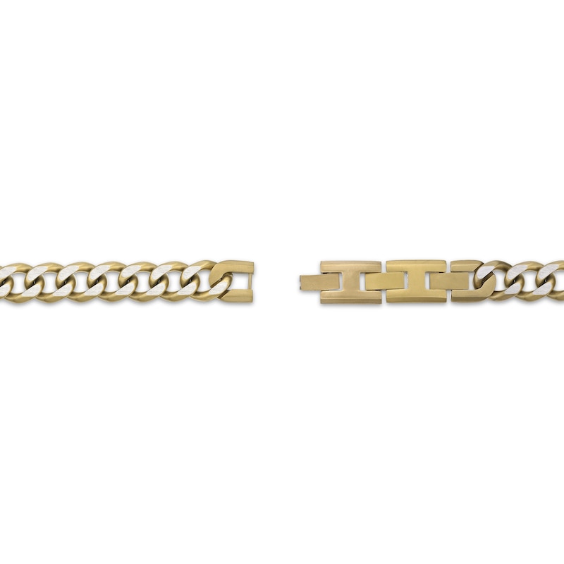 Main Image 3 of Curb Chain Necklace 11mm Yellow Ion-Plated Solid Stainless Steel 22&quot;