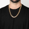 Thumbnail Image 4 of Curb Chain Necklace 11mm Yellow Ion-Plated Solid Stainless Steel 22&quot;