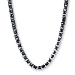 Box Chain Necklace Solid Stainless Steel 22"