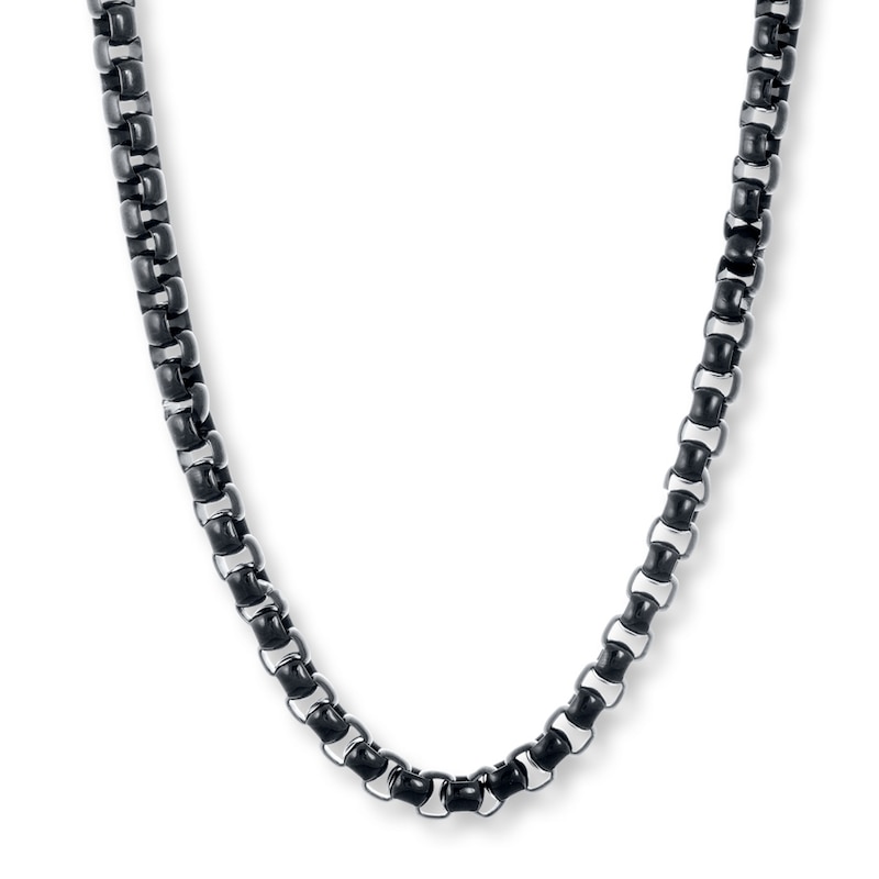 Main Image 1 of Box Chain Necklace Solid Stainless Steel 22&quot;