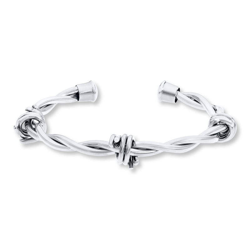 Main Image 1 of Men's Barb Wire Cuff Bracelet Stainless Steel