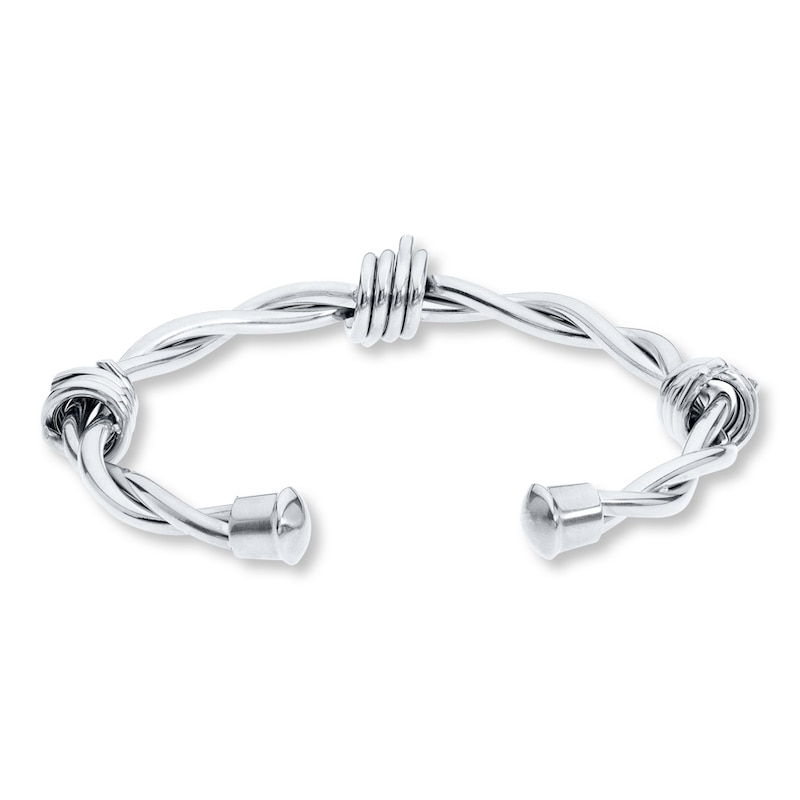 Main Image 3 of Men's Barb Wire Cuff Bracelet Stainless Steel