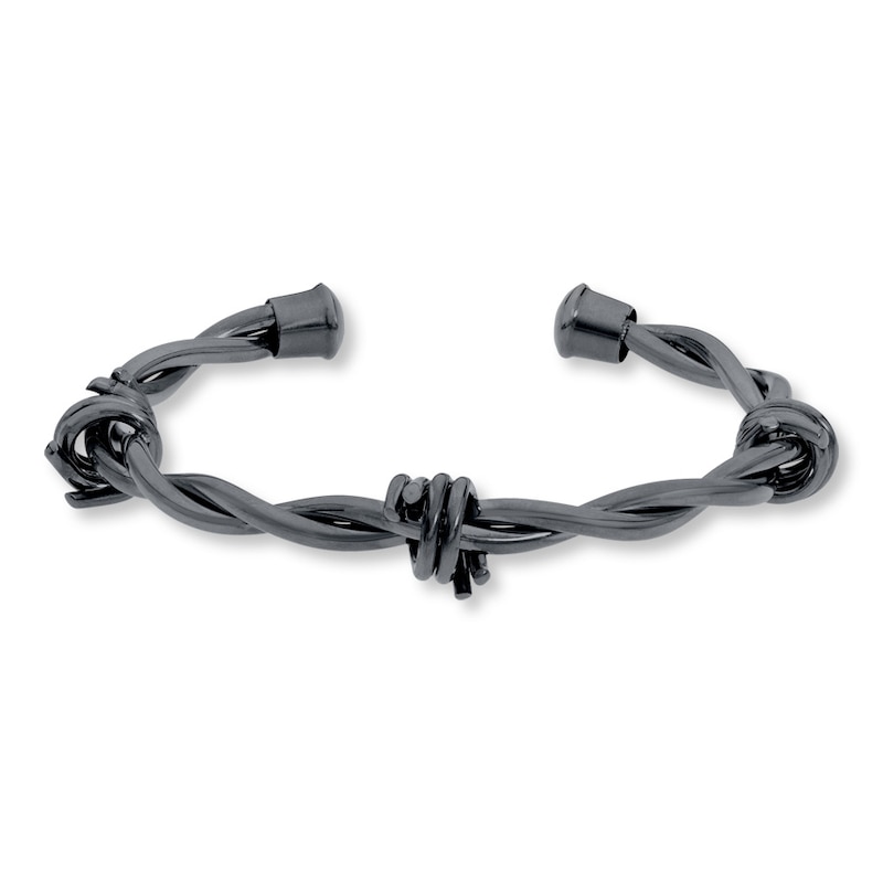 Main Image 1 of Men's Barb Wire Cuff Bracelet Stainless Steel