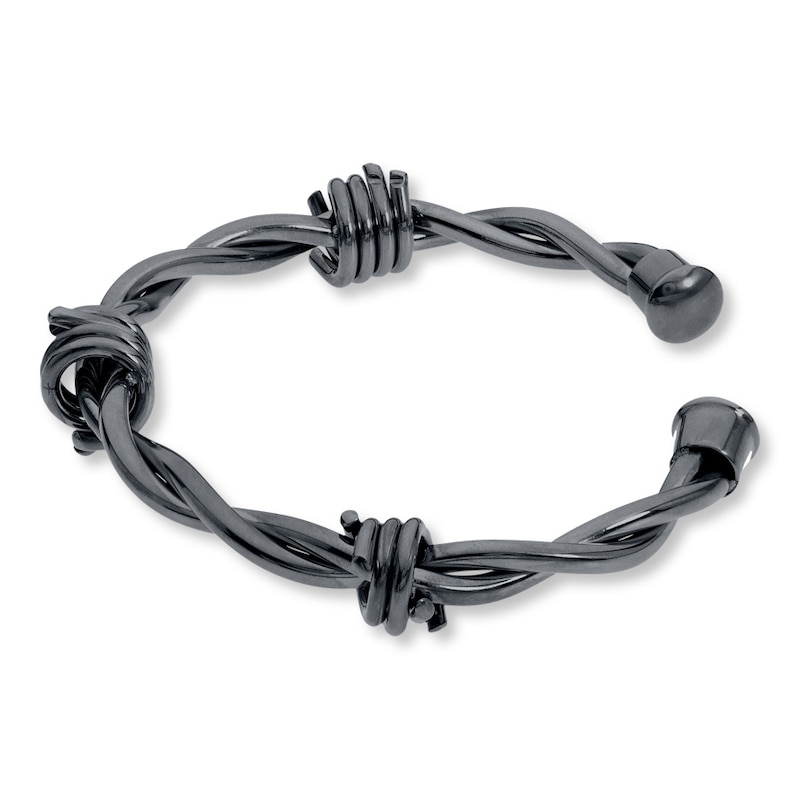 Men's Barb Wire Cuff Bracelet Stainless Steel