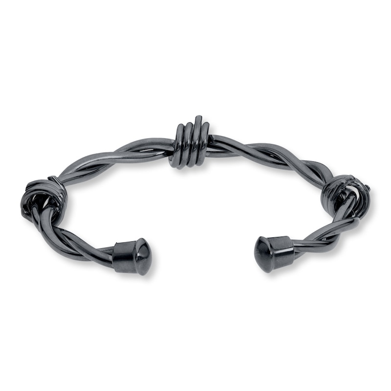 Men's Barb Wire Cuff Bracelet Stainless Steel