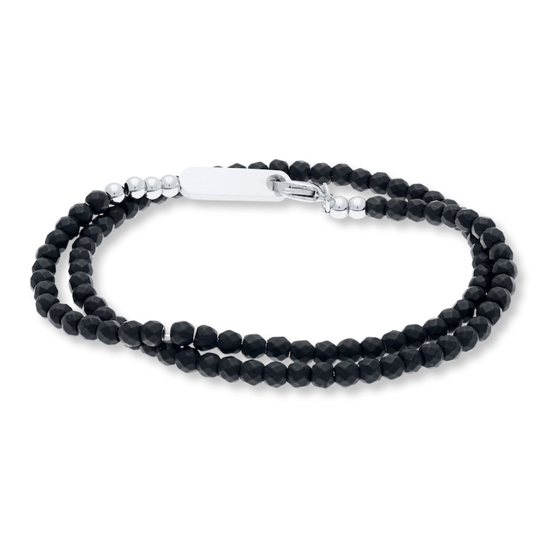 Main Image 1 of Men's Hematite Bracelet Stainless Steel 8&quot;