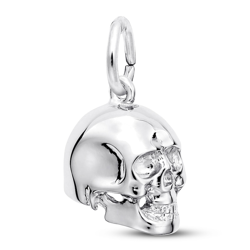 Main Image 1 of Skull Charm Sterling Silver