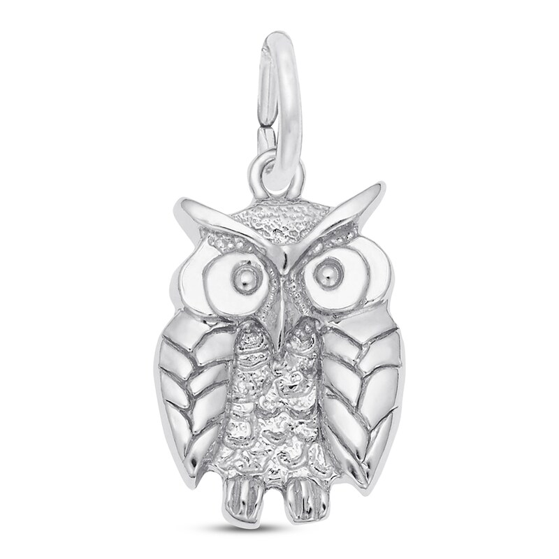 Main Image 1 of Owl Charm Sterling Silver