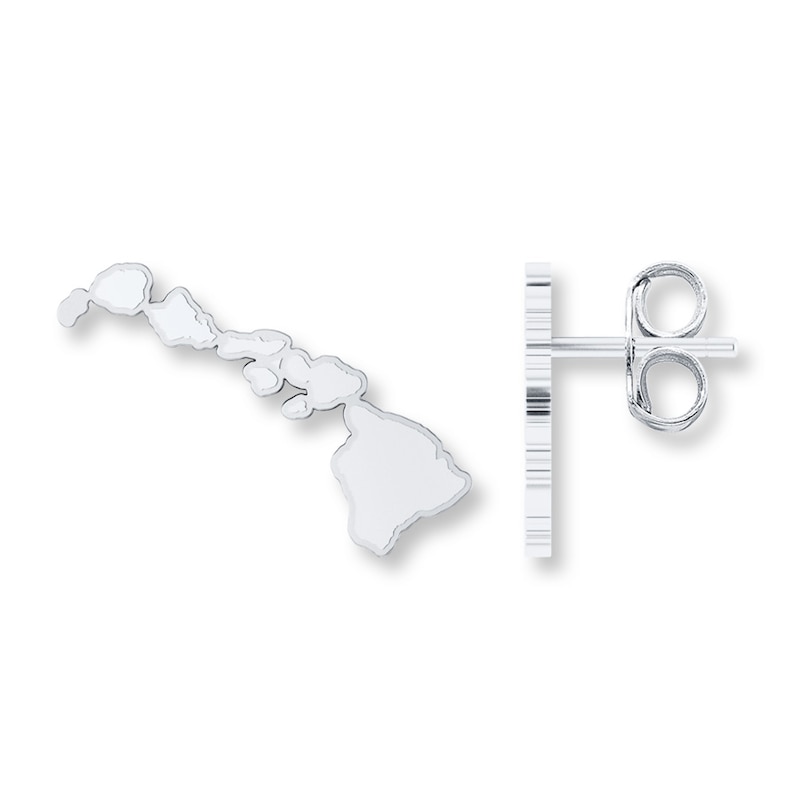 Main Image 1 of Hawaii Earrings Sterling Silver