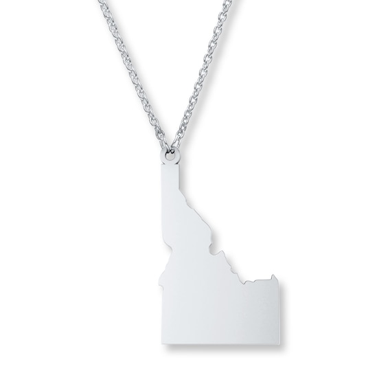 Idaho State Necklace Sterling Silver