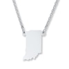 Thumbnail Image 1 of Indiana State Necklace Sterling Silver