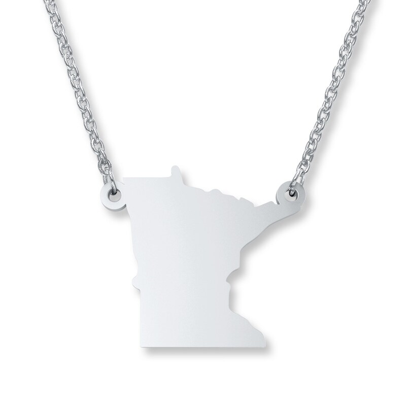 Minnesota State Necklace Sterling Silver