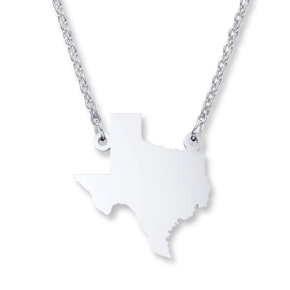 Texas State Necklace Sterling Silver