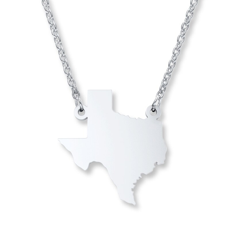 Main Image 1 of Texas State Necklace Sterling Silver
