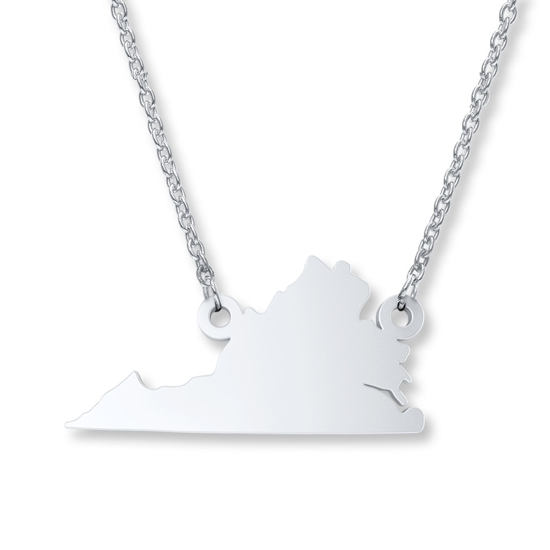 Virginia State Necklace Sterling Silver
