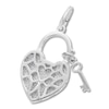 Thumbnail Image 2 of Heart Lock & Key Charm Sterling Silver