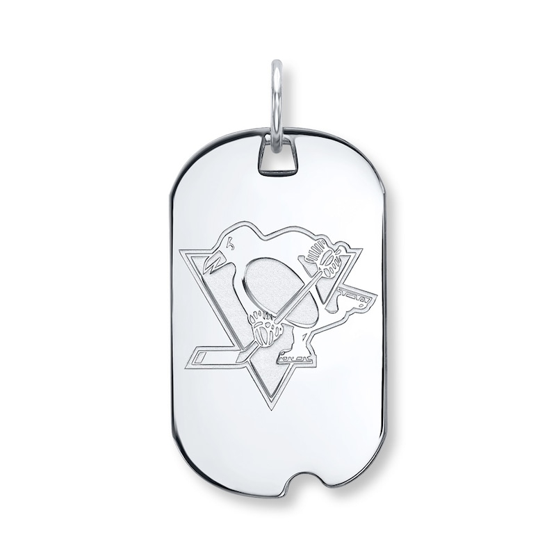 Main Image 1 of NHL Pittsburgh Penguins Dog Tag Sterling Silver
