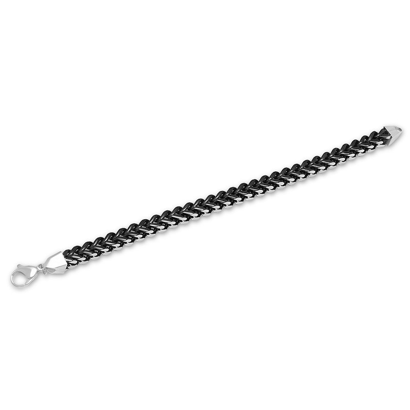 Solid Curb Chain Necklace 6mm Black Ion-Plated Stainless Steel 30