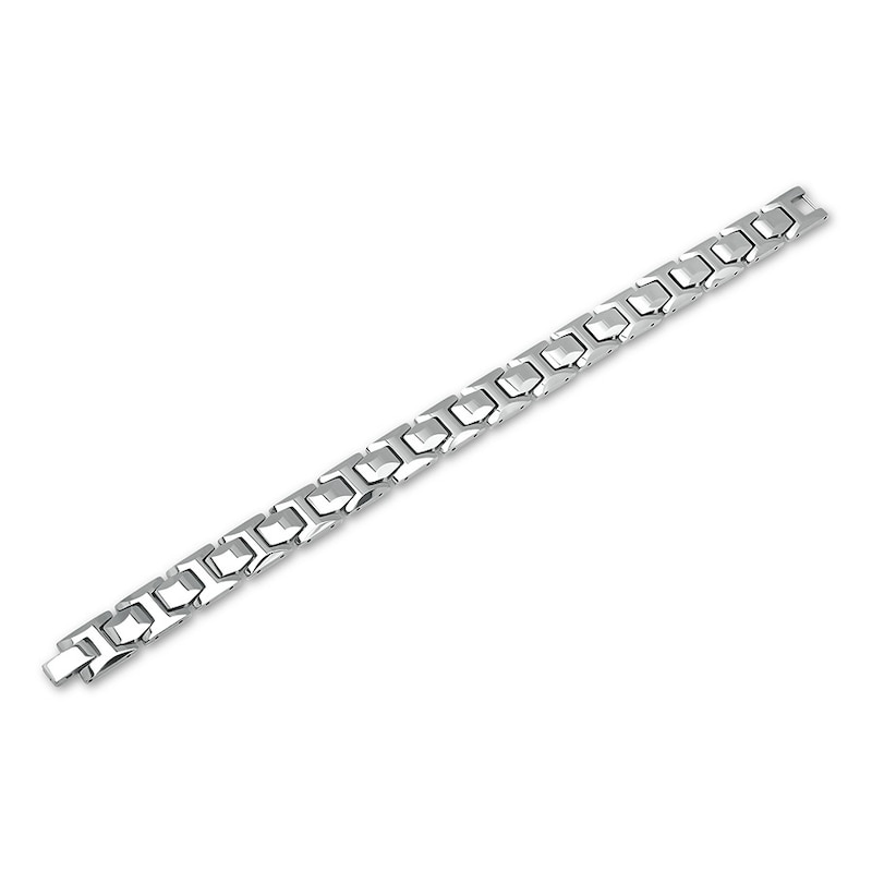 Main Image 2 of Men's Link Bracelet White Tungsten 8.5&quot;