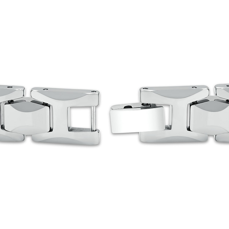 Main Image 3 of Men's Link Bracelet White Tungsten 8.5&quot;