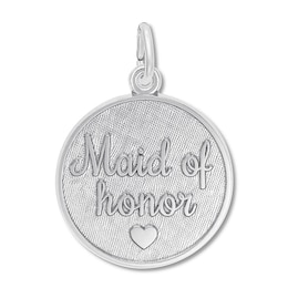 Maid of Honor Charm Sterling Silver