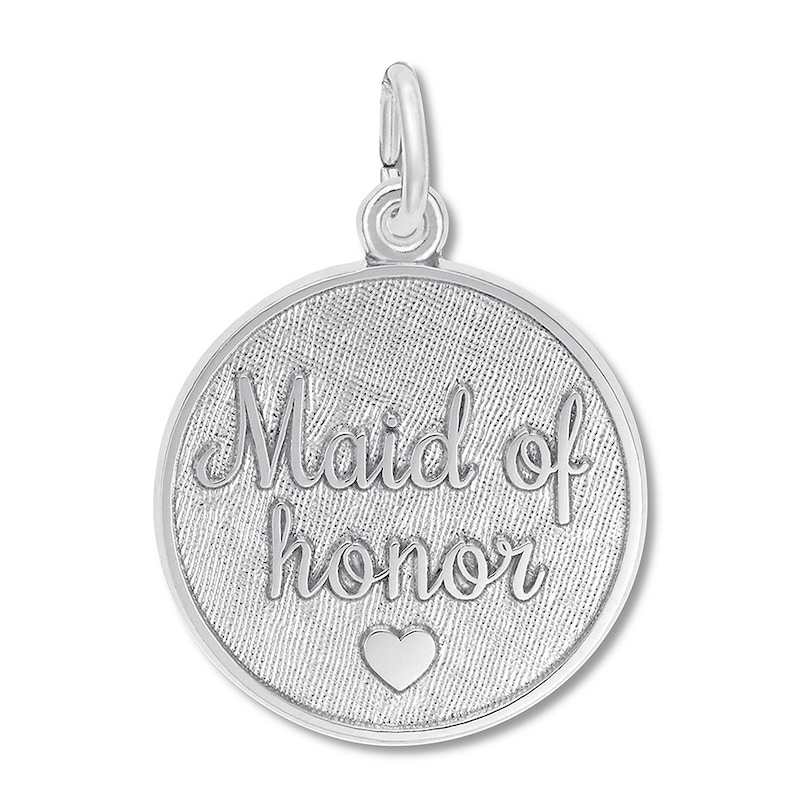 Main Image 1 of Maid of Honor Charm Sterling Silver