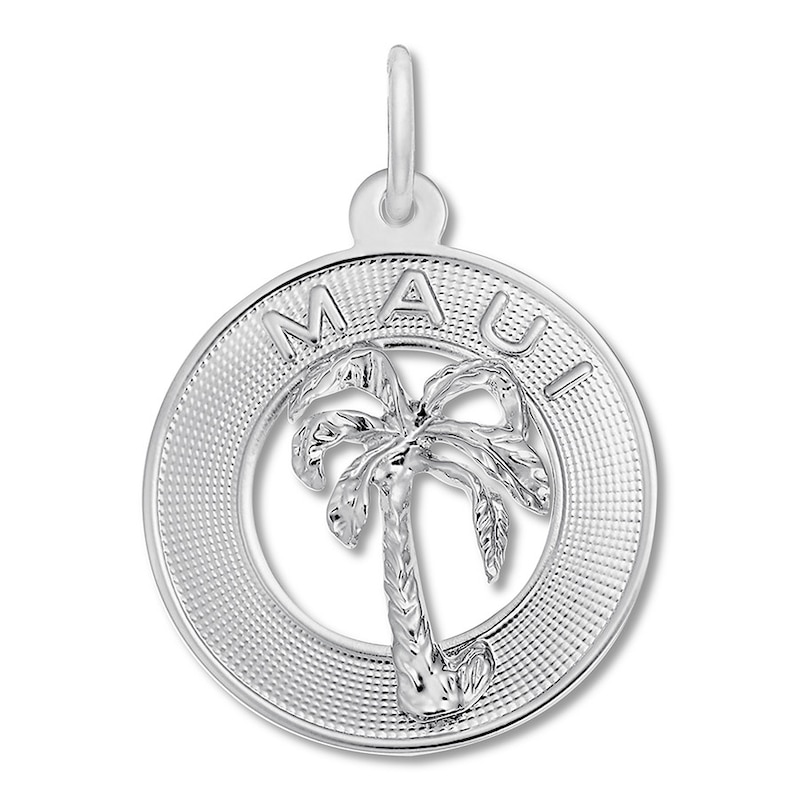 Main Image 1 of Maui Palm Tree Charm Sterling Silver