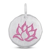Thumbnail Image 1 of Lotus Flower Charm Pink Enamel Sterling Silver