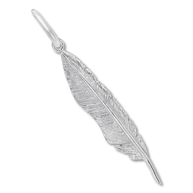 Main Image 1 of Feather Charm Sterling Silver