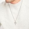 Thumbnail Image 5 of Men's Diamond Cross Necklace 1/20 ct tw Round-cut Stainless Steel 24&quot;