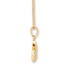 Thumbnail Image 2 of Young Teen Pineapple Necklace Sterling Silver & 14K Yellow Gold Plating