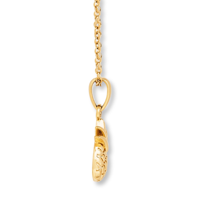 Main Image 2 of Young Teen Pineapple Necklace Sterling Silver & 14K Yellow Gold Plating