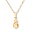Thumbnail Image 4 of Young Teen Pineapple Necklace Sterling Silver & 14K Yellow Gold Plating