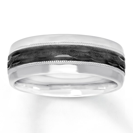Men S Wedding Band Sterling Silver 9mm Kay