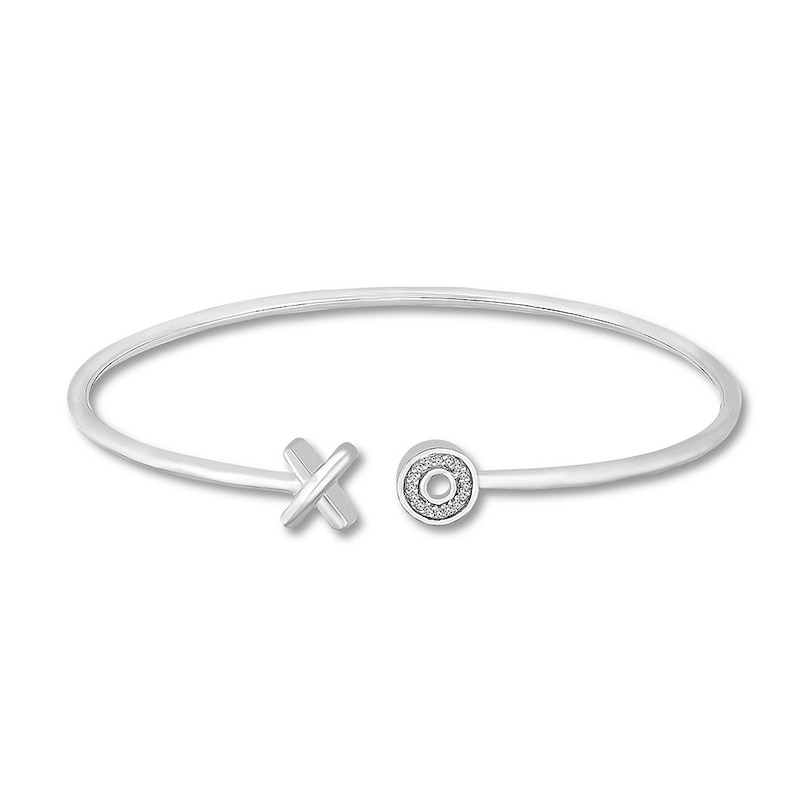 Main Image 1 of &quot;XO&quot; Bangle Bracelet 1/20 ct tw Diamonds Sterling Silver