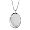 Thumbnail Image 2 of Oval Swirl Locket Necklace Sterling Silver 18"