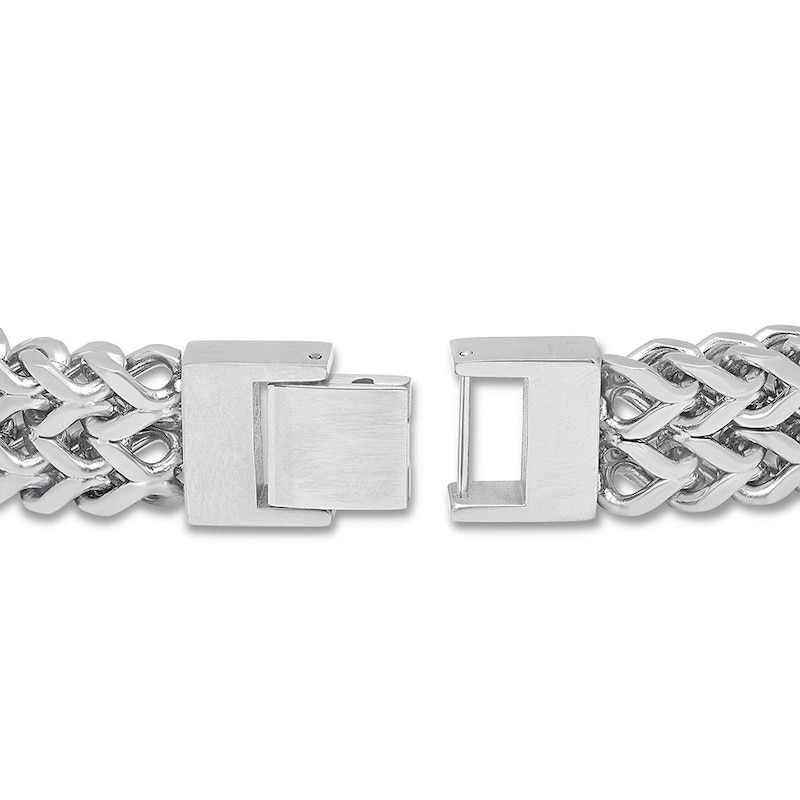 Main Image 3 of Double Franco Chain Bracelet Solid Stainless Steel 8.75"