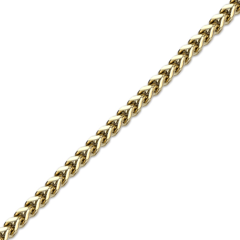 Solid Foxtail Chain Necklace 4mm Yellow Ion-Plated Stainless Steel 24"