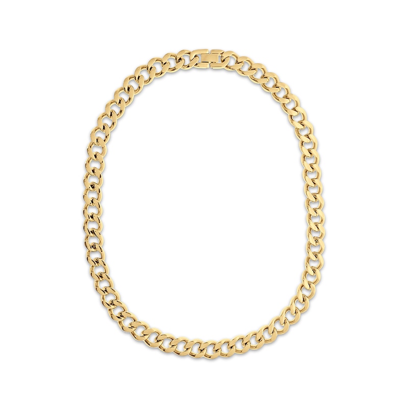 Main Image 2 of Curb Chain Necklace 11mm Yellow Ion-Plated Solid Stainless Steel 20&quot;