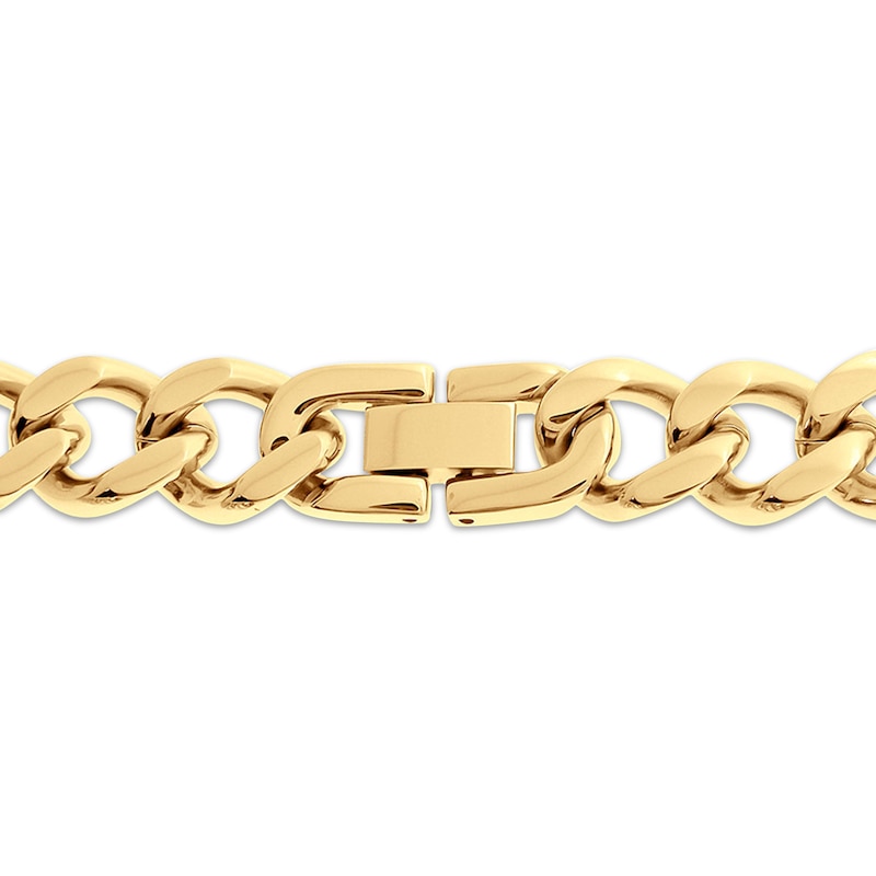 Main Image 3 of Curb Chain Necklace 11mm Yellow Ion-Plated Solid Stainless Steel 20&quot;