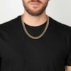 Thumbnail Image 4 of Curb Chain Necklace 11mm Yellow Ion-Plated Solid Stainless Steel 20&quot;