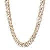 Thumbnail Image 1 of Curb Chain Necklace 11mm Yellow Ion-Plated Solid Stainless Steel 30&quot;