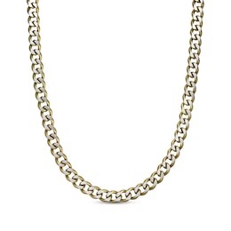 Curb Chain Necklace 11mm Yellow Ion-Plated Solid Stainless Steel 30"