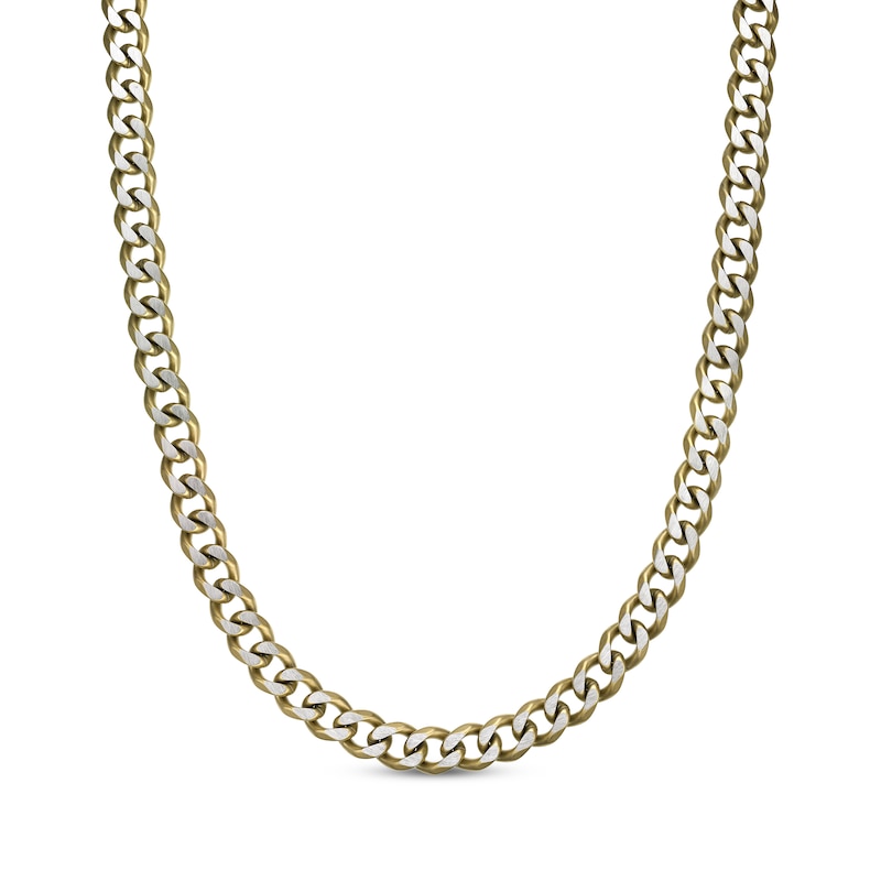 Main Image 1 of Curb Chain Necklace 11mm Yellow Ion-Plated Solid Stainless Steel 30&quot;