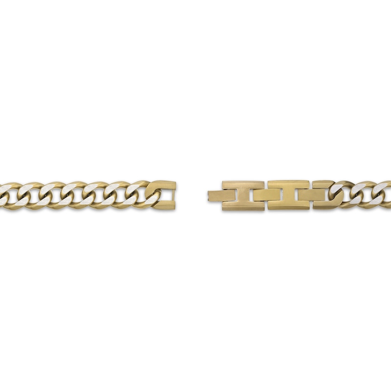 Main Image 3 of Curb Chain Necklace 11mm Yellow Ion-Plated Solid Stainless Steel 30&quot;
