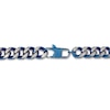 Thumbnail Image 1 of Solid Curb Chain Necklace Stainless Steel & Blue Ion-Plating 24"