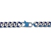Thumbnail Image 2 of Curb Chain Necklace Solid Stainless Steel & Blue Ion-Plating 24&quot;