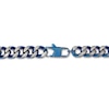 Thumbnail Image 2 of Curb Chain Bracelet Solid Stainless Steel/Blue Ion-Plating 8.5&quot;
