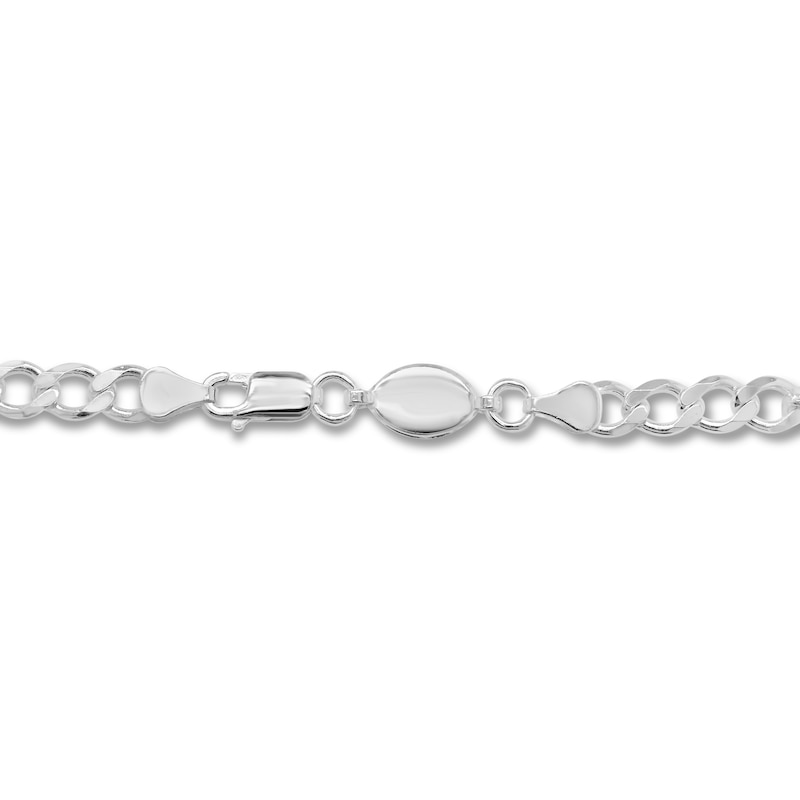 Main Image 2 of Pave Curb Link Necklace Solid Sterling Silver 24&quot;