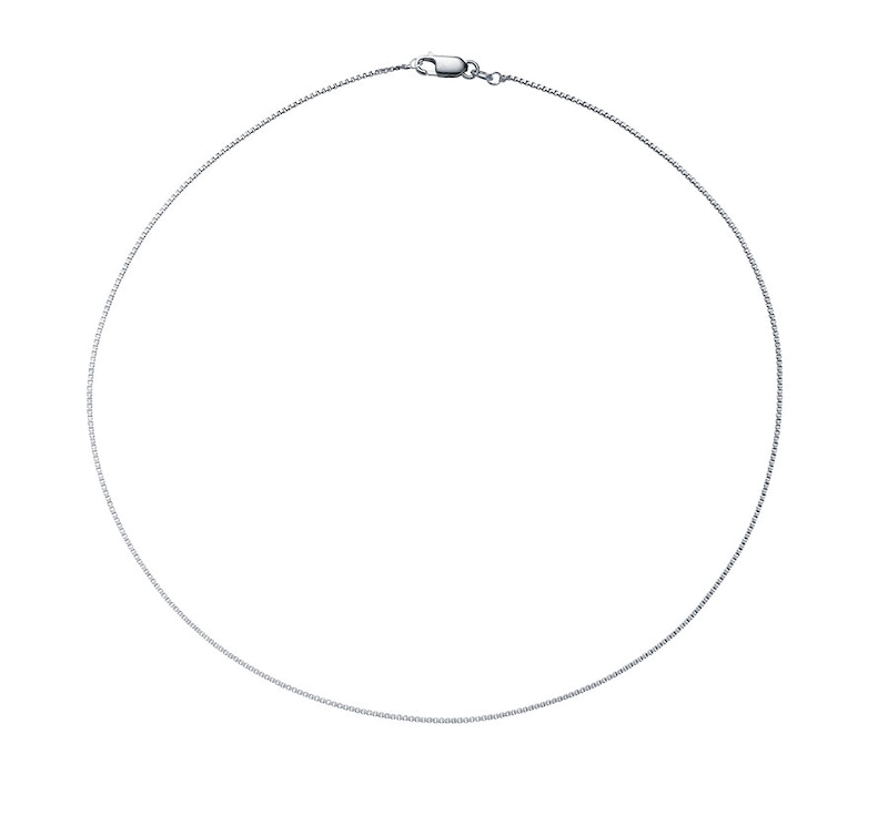 Main Image 2 of Box Chain Semi-Solid Sterling Silver 18&quot;